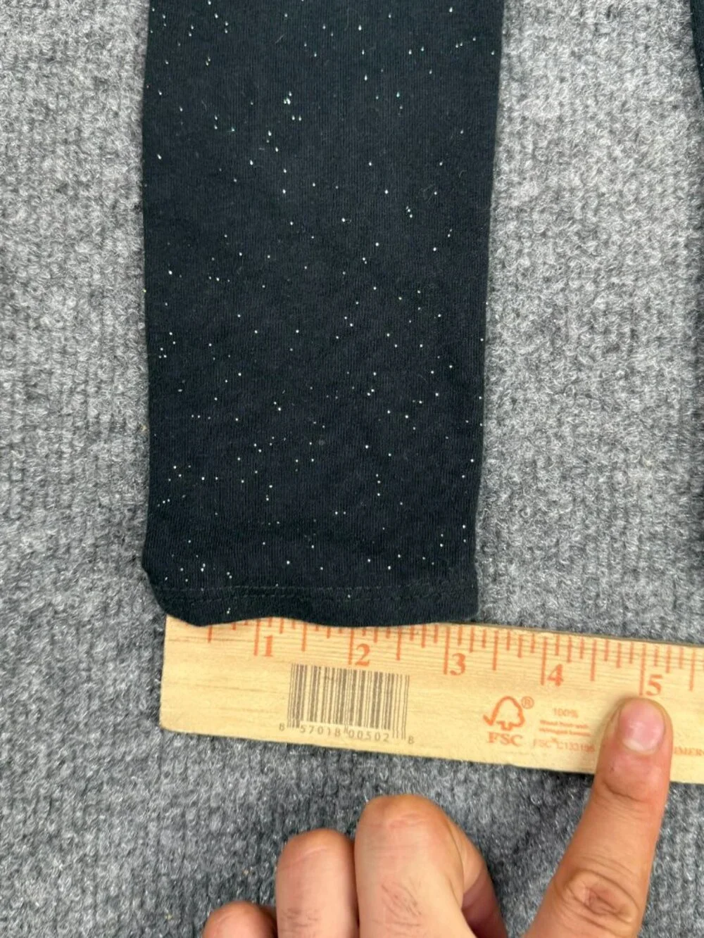Cat & Jack Toddler Girl 4T Black Sparkle Leggings Pull On Stretch Pants RN17730